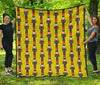 Nutcracker Yellow Pattern Print Quilt-grizzshop