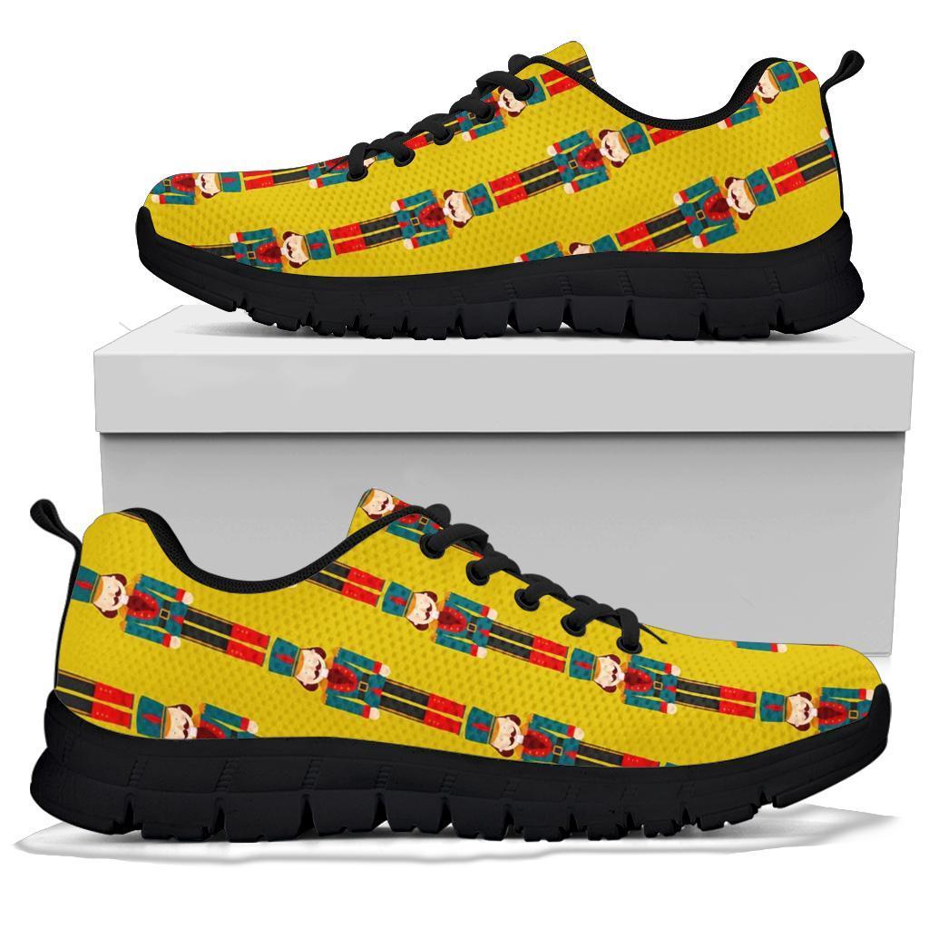 Nutcracker Yellow Pattern Print Sneaker Shoes For Men Women-grizzshop