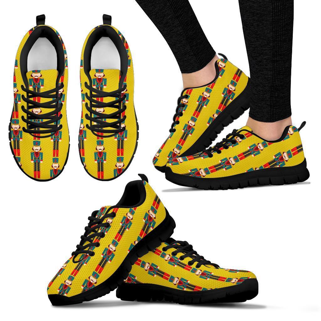 Nutcracker Yellow Pattern Print Sneaker Shoes For Men Women-grizzshop