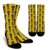 Nutcracker Yellow Pattern Print Unisex Crew Socks-grizzshop