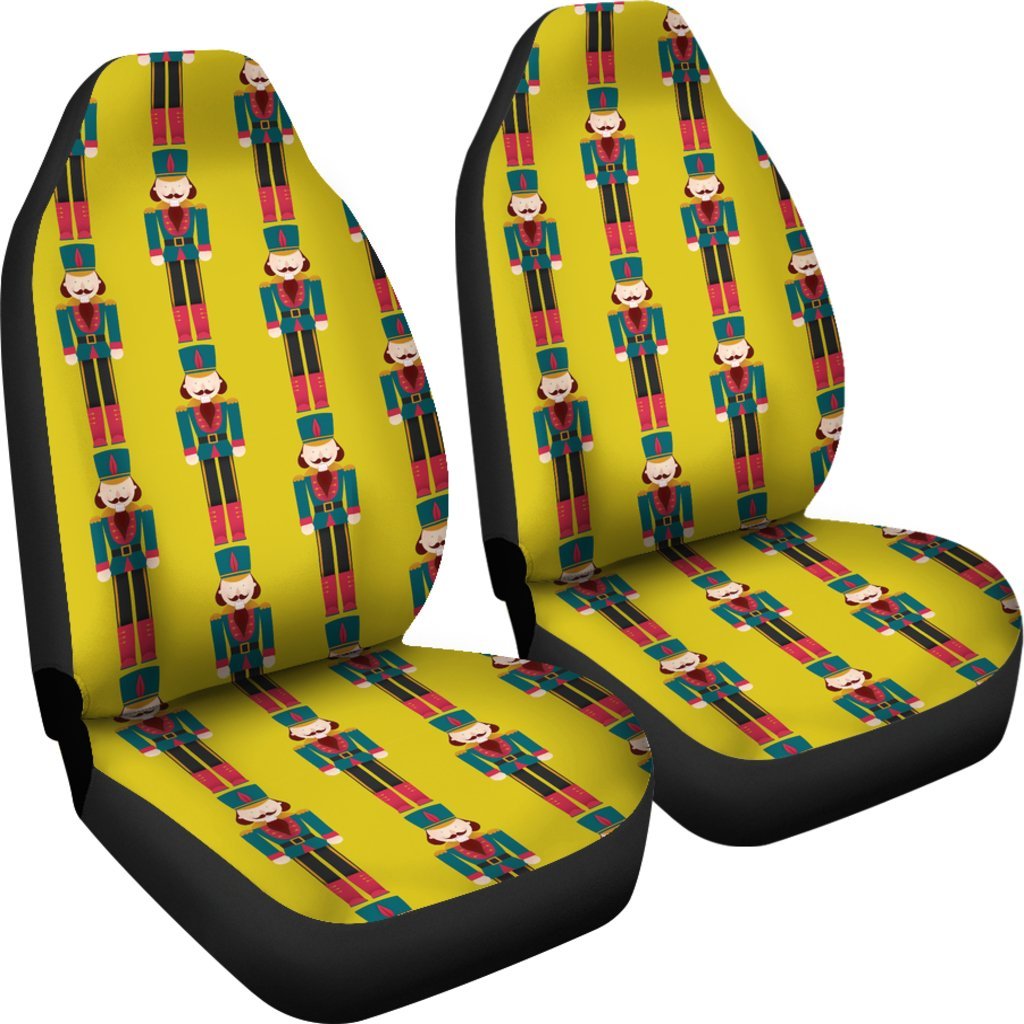 Nutcracker Yellow Pattern Print Universal Fit Car Seat Covers-grizzshop