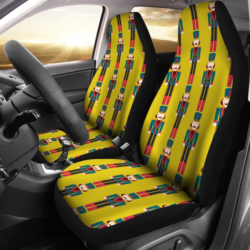 Nutcracker Yellow Pattern Print Universal Fit Car Seat Covers-grizzshop