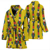 Nutcracker Yellow Pattern Print Women Long Robe-grizzshop