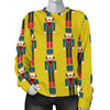 Nutcracker Yellow Pattern Print Women's Sweatshirt-grizzshop