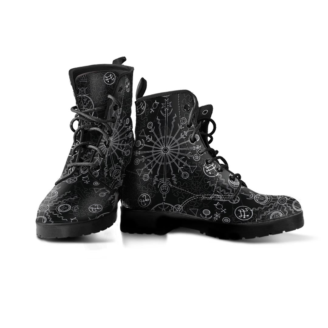 Occult Witch Gothic Men's Boots-grizzshop