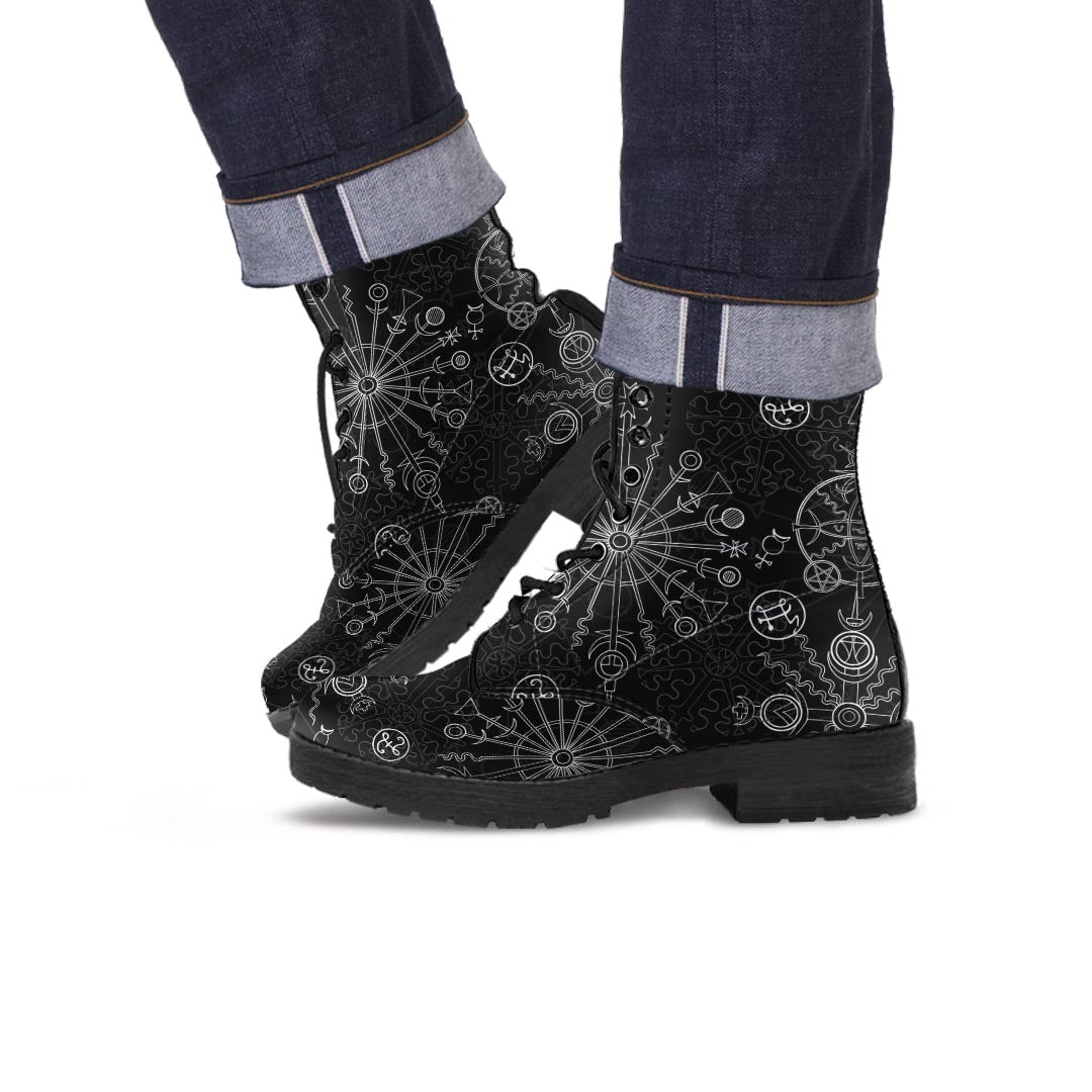 Occult Witch Gothic Men's Boots-grizzshop