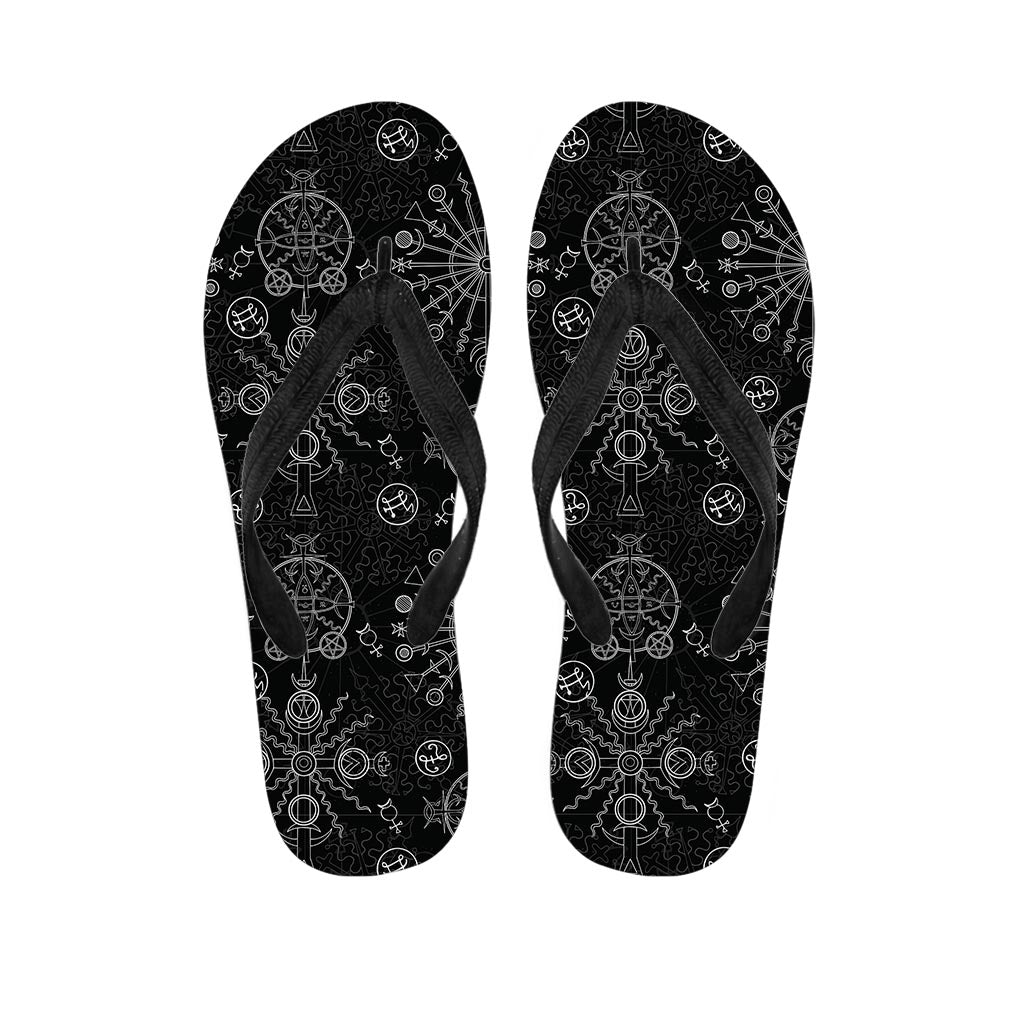 Occult Witch Gothic Men's Flip Flops-grizzshop