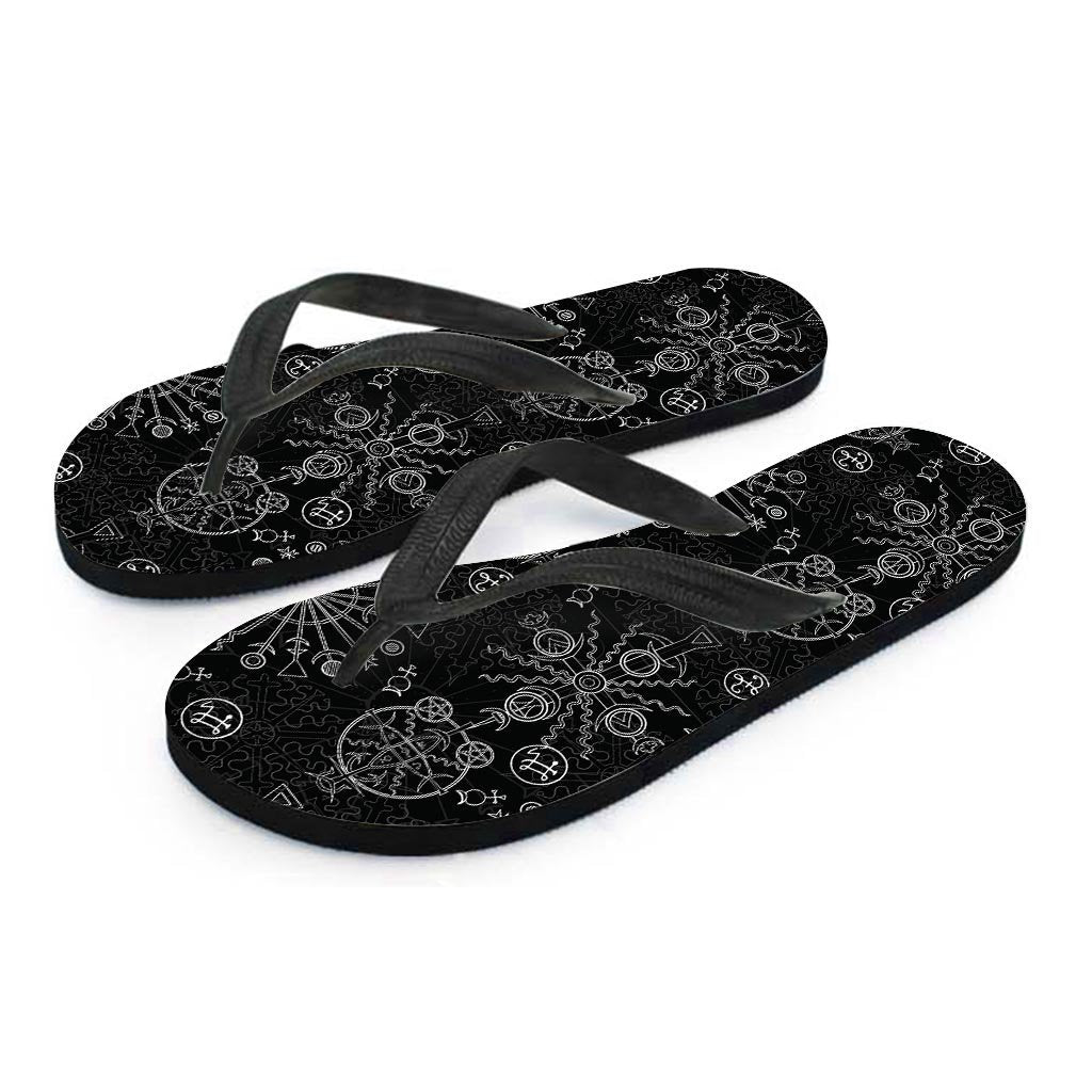 Occult Witch Gothic Men's Flip Flops-grizzshop