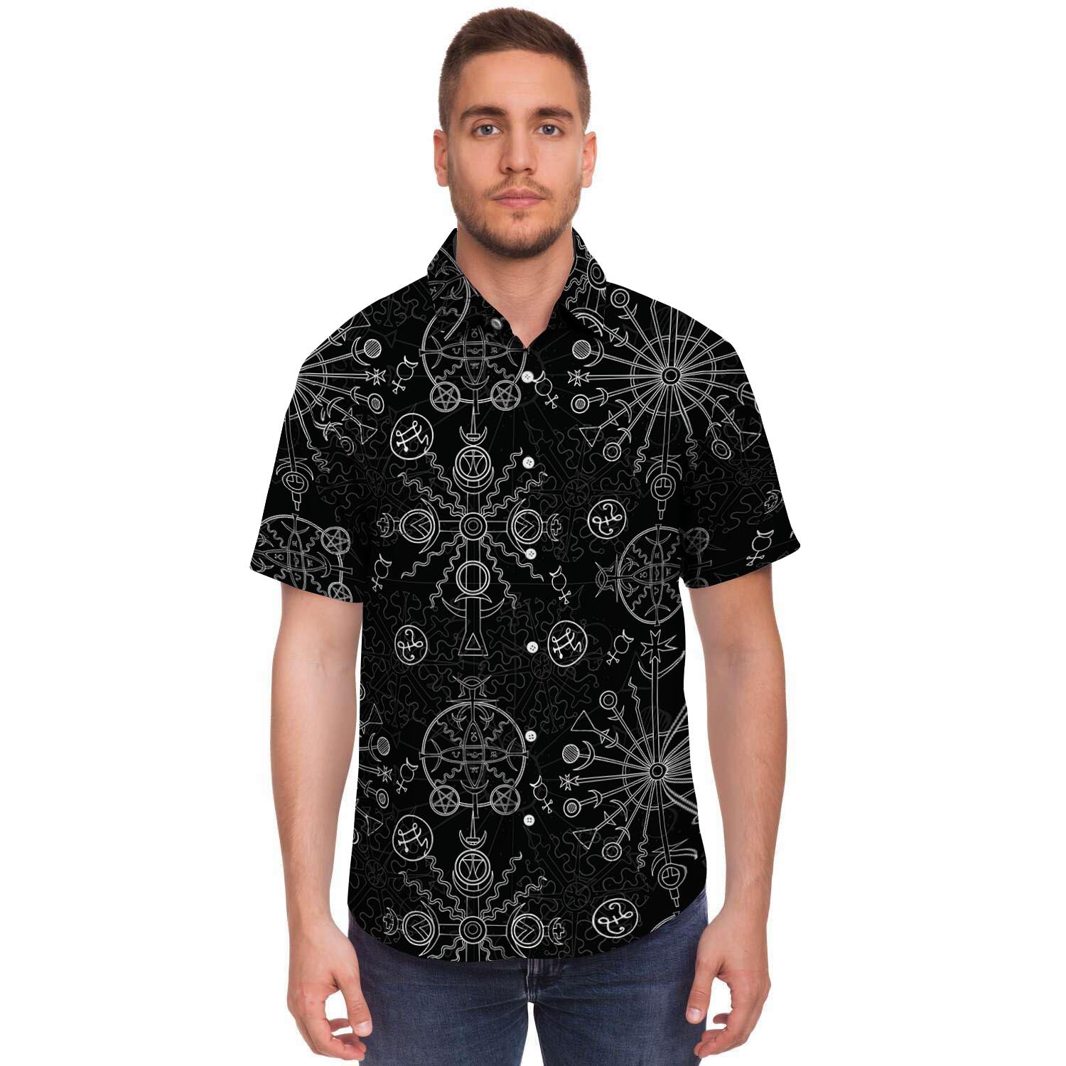 Occult Witch Gothic Men's Short Sleeve Shirt-grizzshop