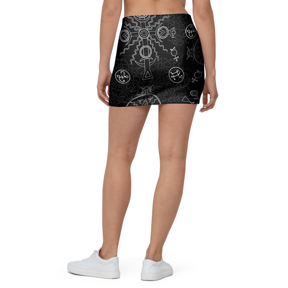 Occult Witch Gothic Mini Skirt-grizzshop