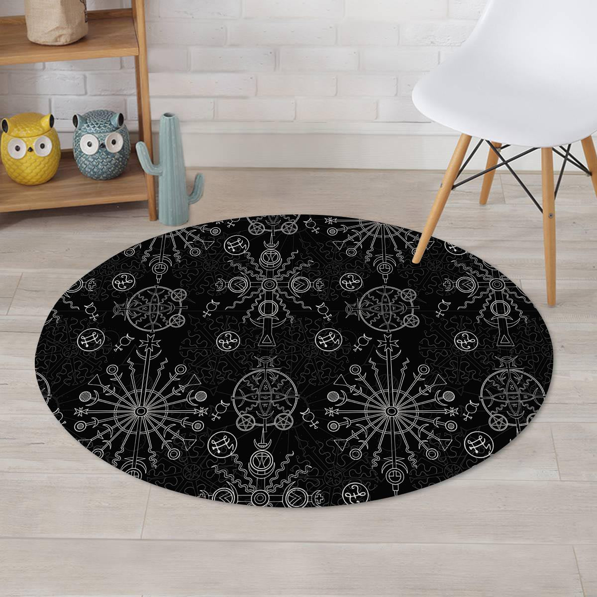 Occult Witch Gothic Round Rug-grizzshop