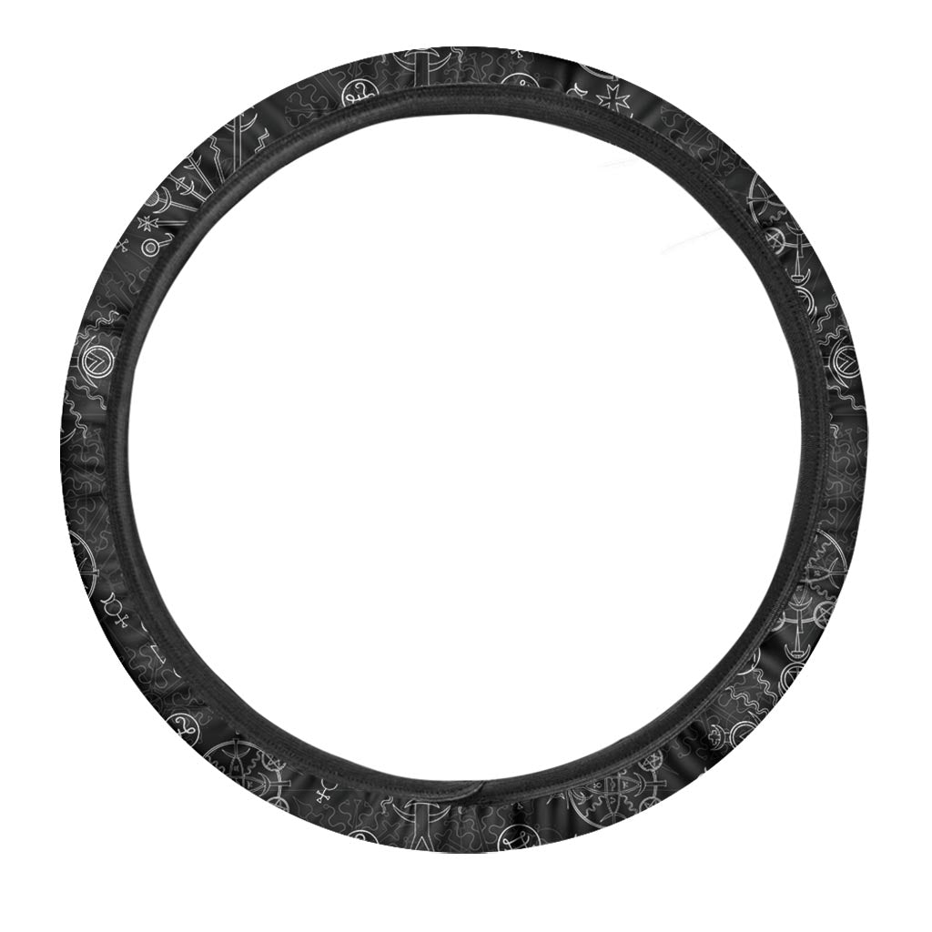 Occult Witch Gothic Steering Wheel Cover-grizzshop