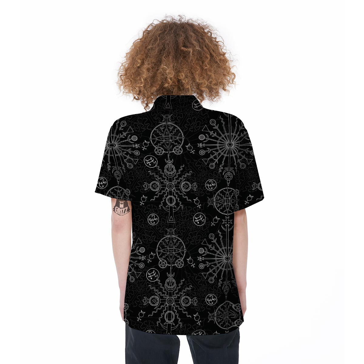 Occult Witch Gothic Women's Short Sleeve Shirts-grizzshop