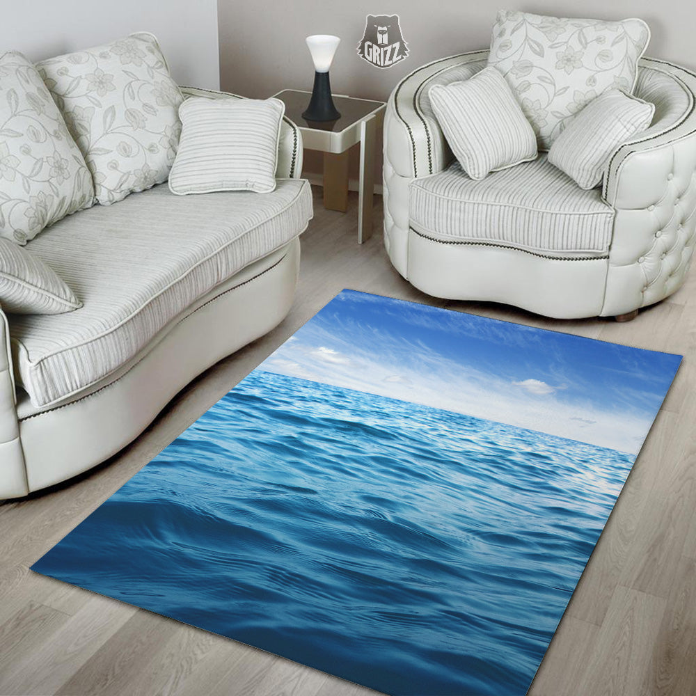 Ocean Blue Print Floor Mat-grizzshop