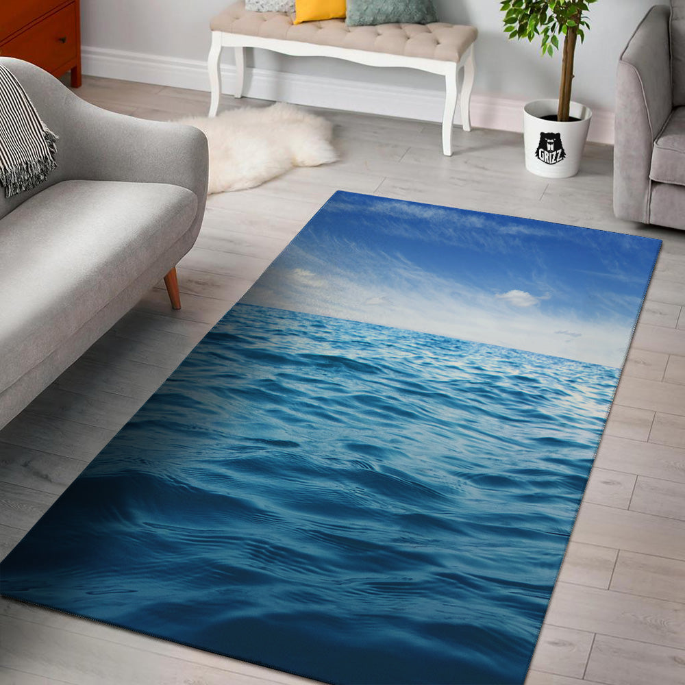 Ocean Blue Print Floor Mat-grizzshop