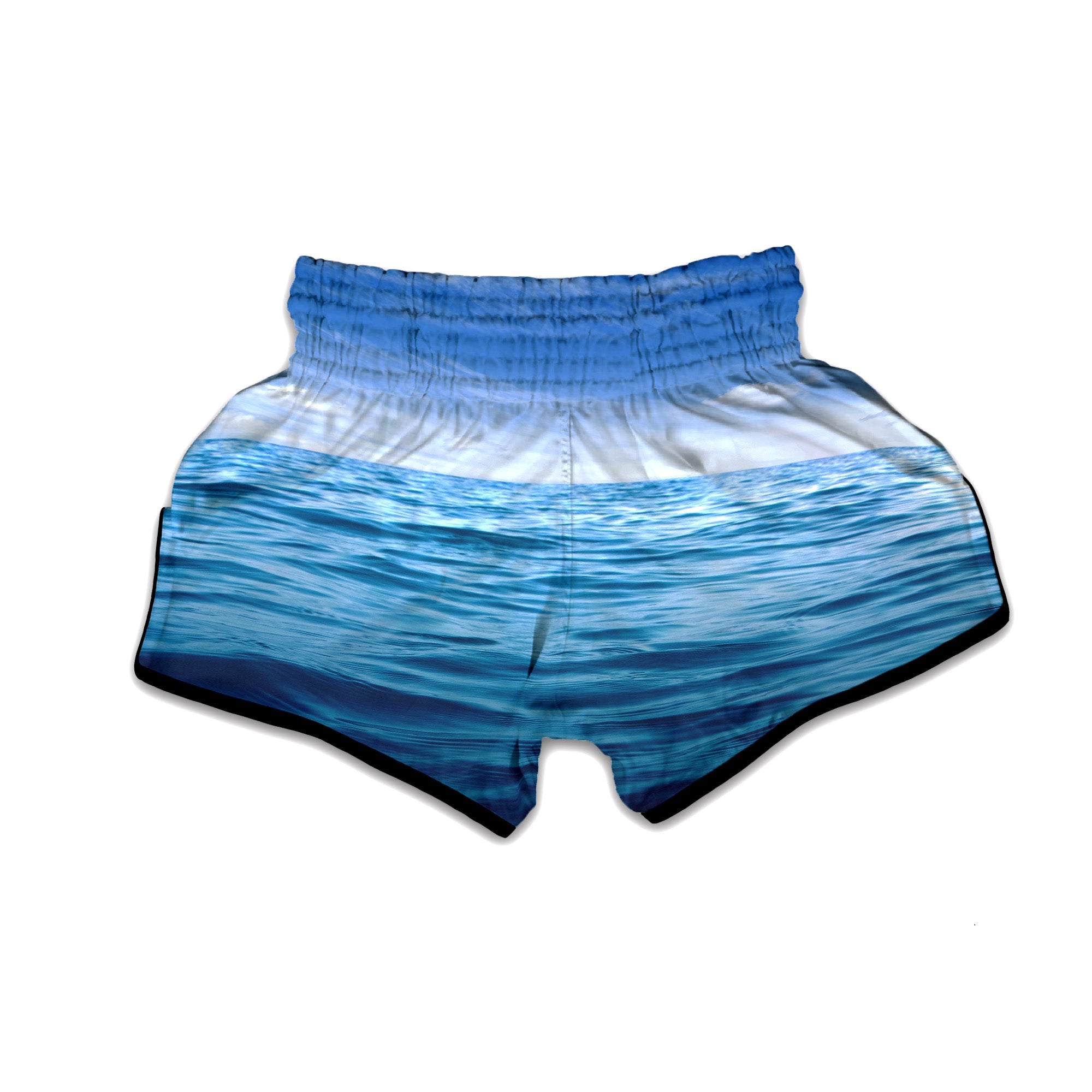 Ocean Blue Print Muay Thai Boxing Shorts-grizzshop