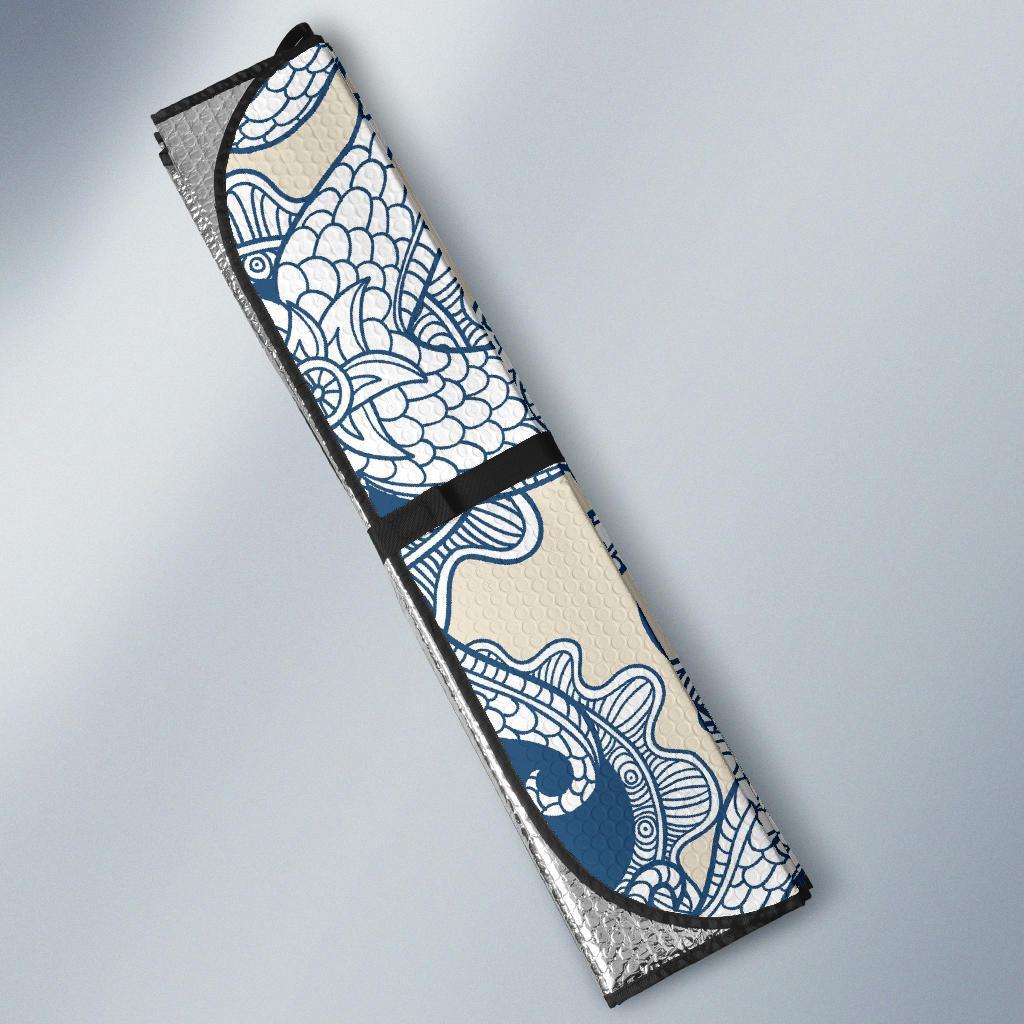 Ocean Octopus Pattern Print Car Sun Shade-grizzshop