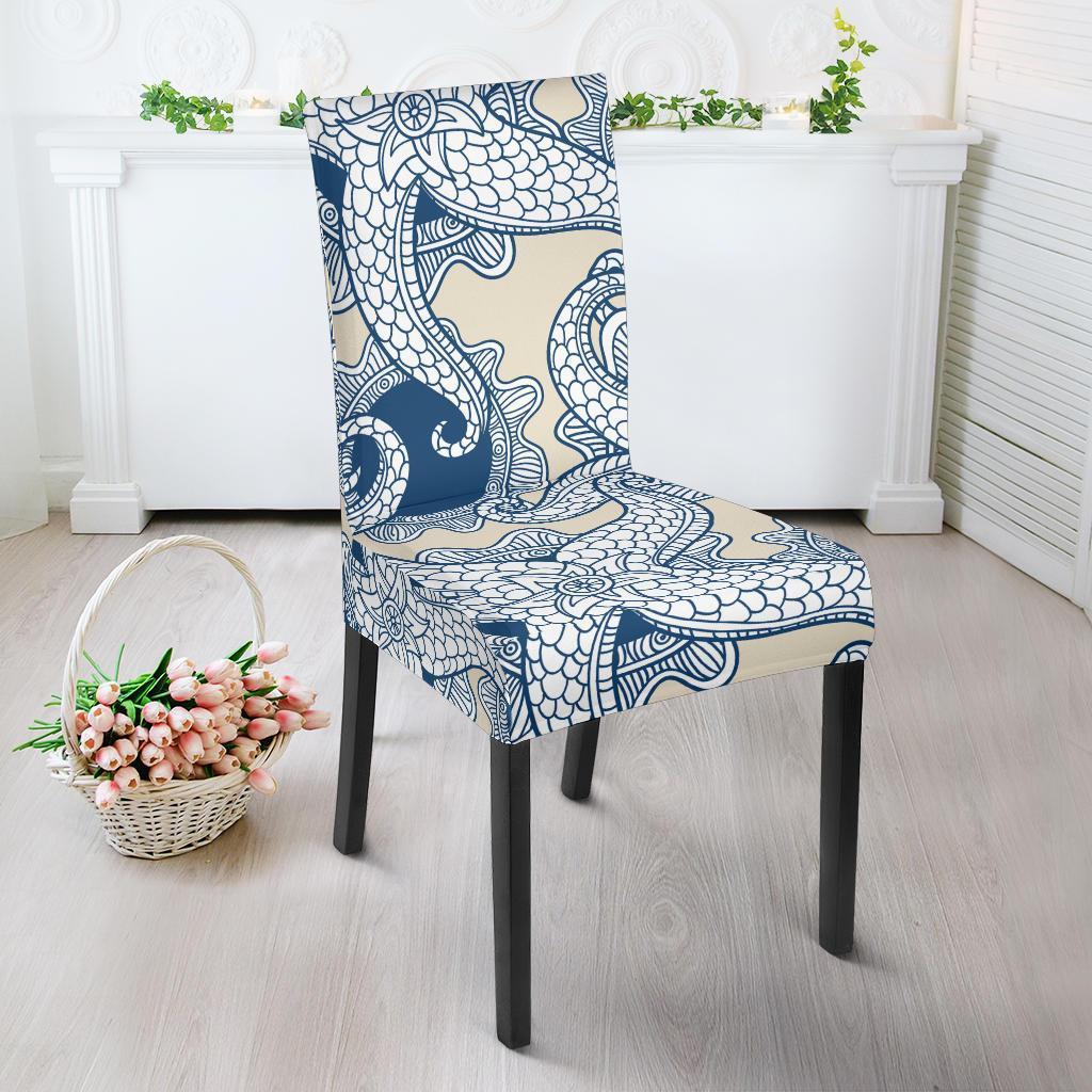 Ocean Octopus Pattern Print Chair Cover-grizzshop