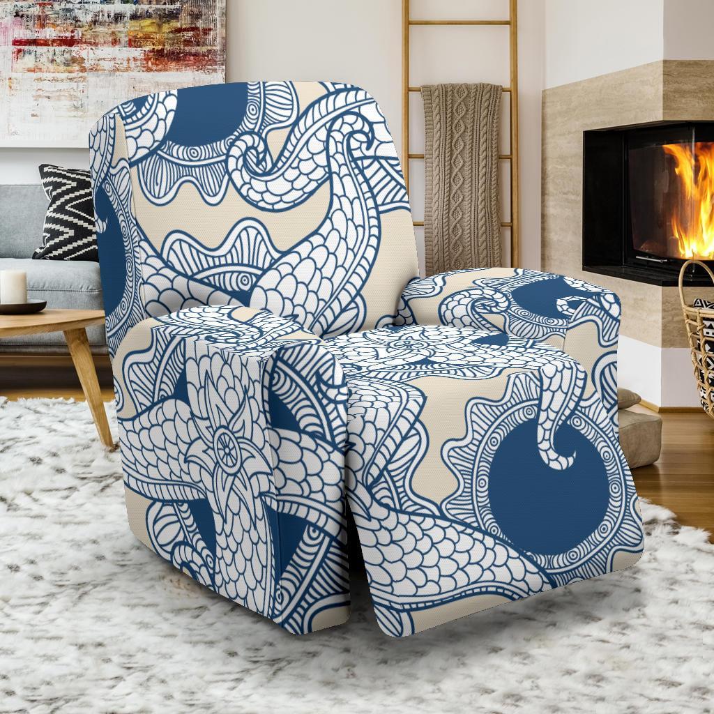 Ocean Octopus Pattern Print Recliner Cover-grizzshop