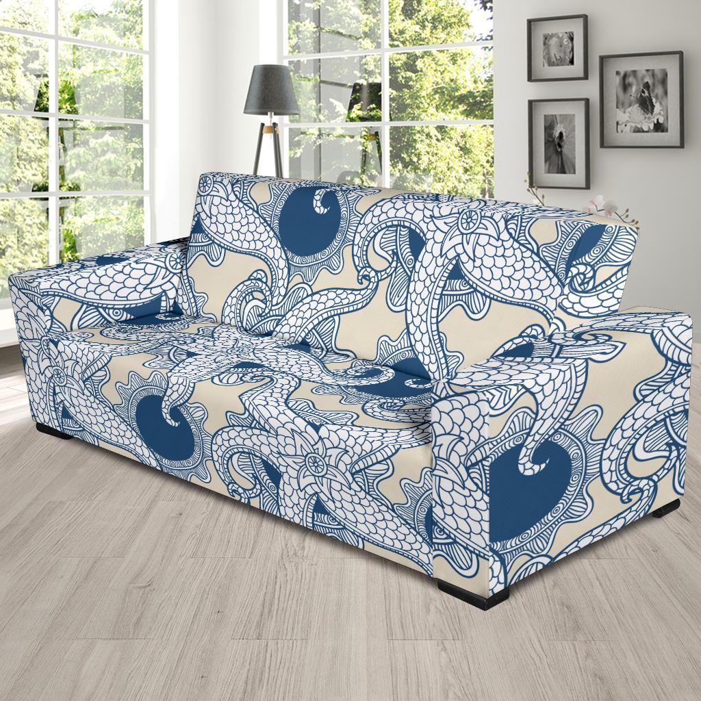 Ocean Octopus Pattern Print Sofa Covers-grizzshop