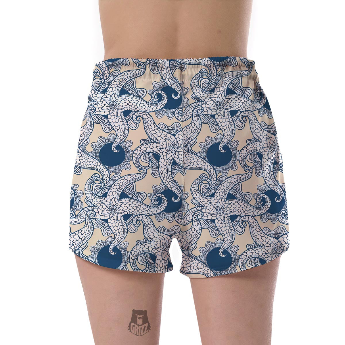 Ocean Octopus Pattern Print Women's Shorts-grizzshop