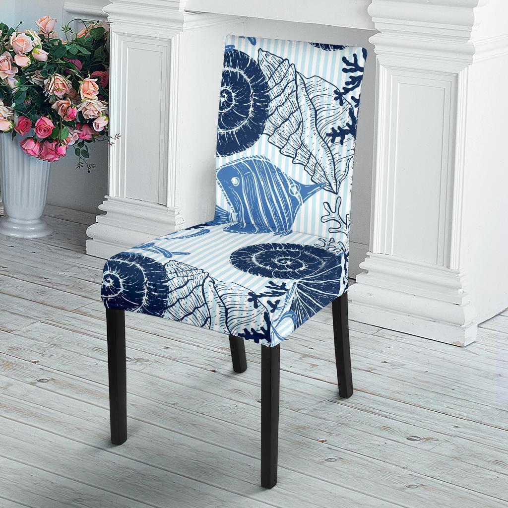 Ocean Pattern Print Chair Cover-grizzshop