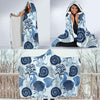 Ocean Pattern Print Hooded Blanket-grizzshop