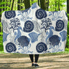 Ocean Pattern Print Hooded Blanket-grizzshop