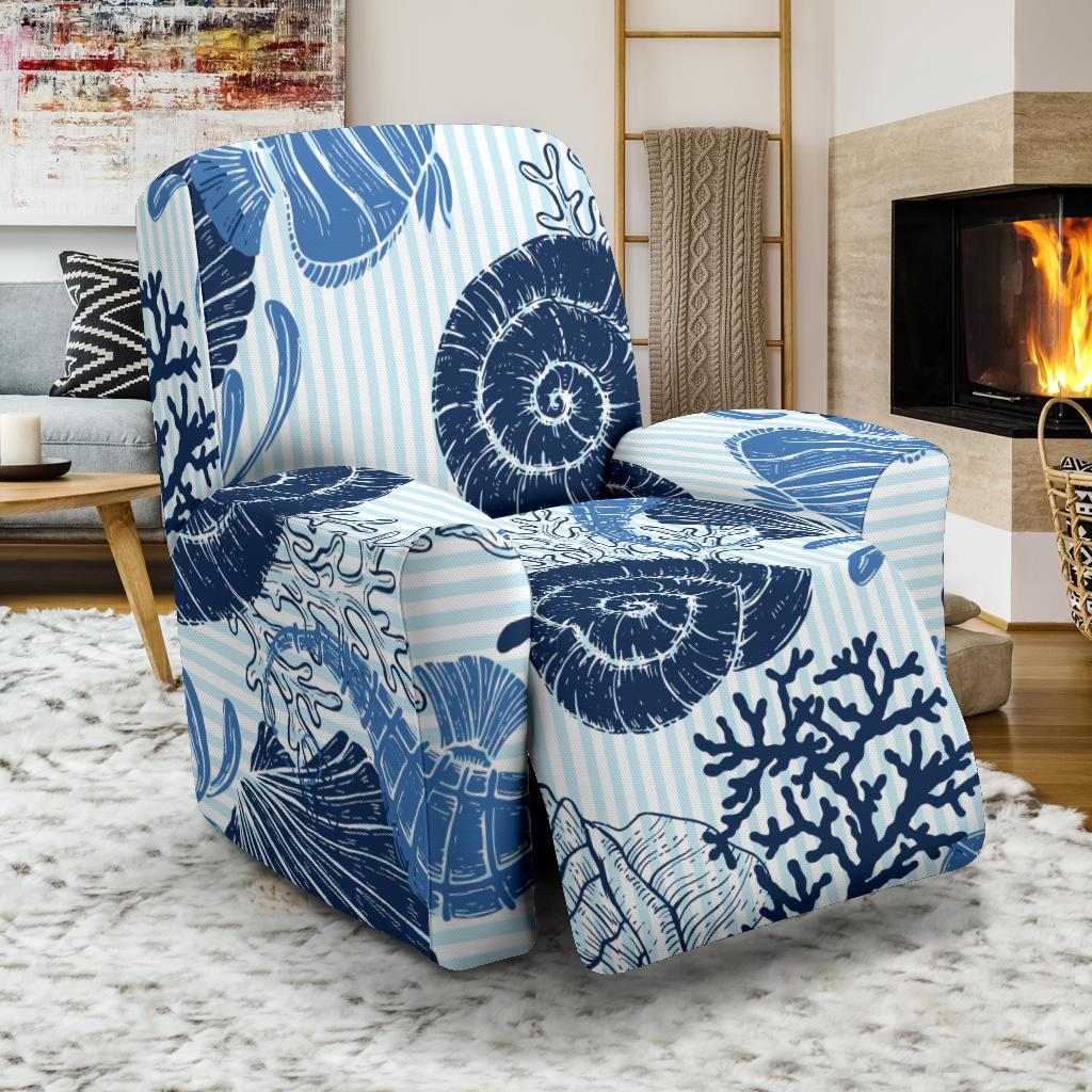 Ocean Pattern Print Recliner Cover-grizzshop