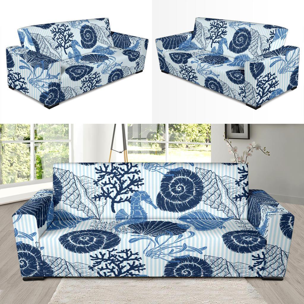 Ocean Pattern Print Sofa Covers-grizzshop