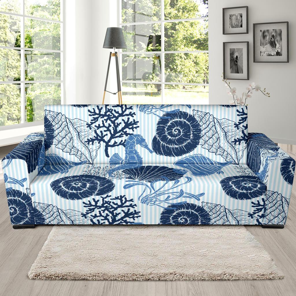 Ocean Pattern Print Sofa Covers-grizzshop