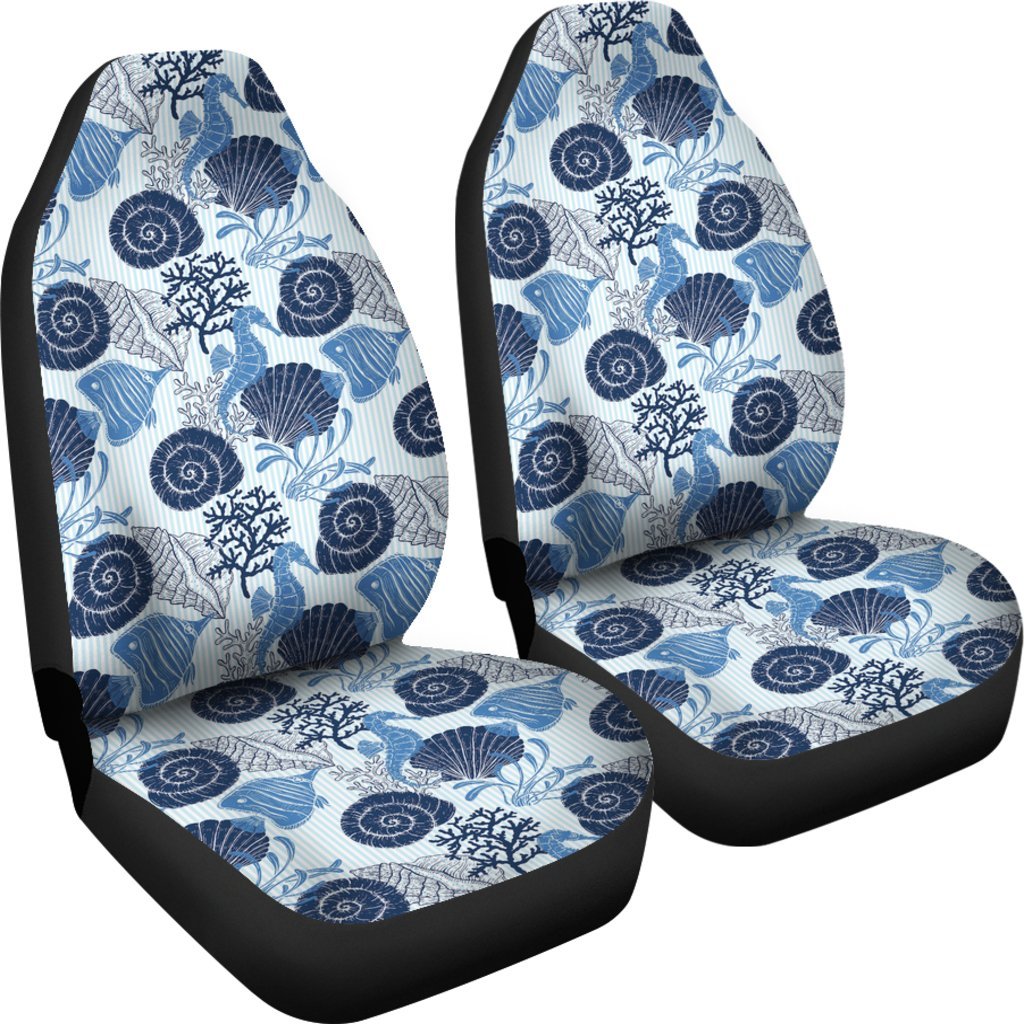 Ocean Pattern Print Universal Fit Car Seat Cover-grizzshop