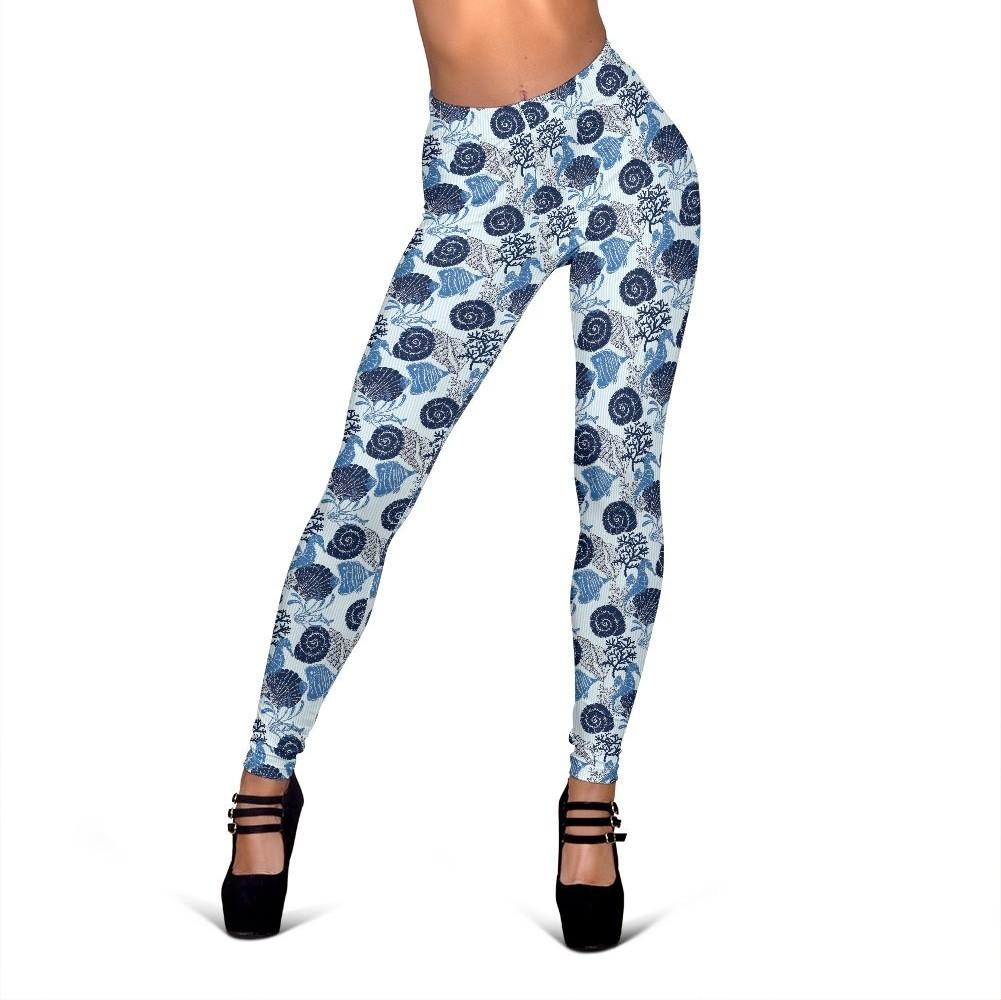 Ocean Pattern Print Women Leggings-grizzshop