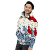 Ocean Wave Japanese Print Men's Hoodie-grizzshop