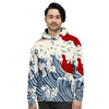 Ocean Wave Japanese Print Men's Hoodie-grizzshop