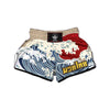 Ocean Wave Japanese Print Muay Thai Boxing Shorts-grizzshop