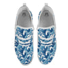 Ocean Wave Japanese Print Pattern White Athletic Shoes-grizzshop