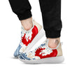 Ocean Wave Japanese Print White Athletic Shoes-grizzshop