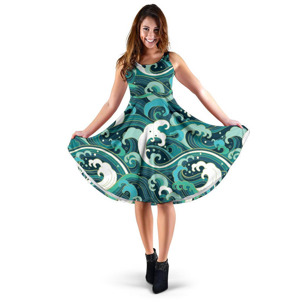 Ocean on sale print dress