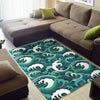 Ocean Wave Pattern Print Floor Mat-grizzshop