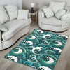 Ocean Wave Pattern Print Floor Mat-grizzshop