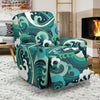 Ocean Wave Pattern Print Recliner Cover-grizzshop