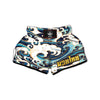 Ocean Wave Print Muay Thai Boxing Shorts-grizzshop