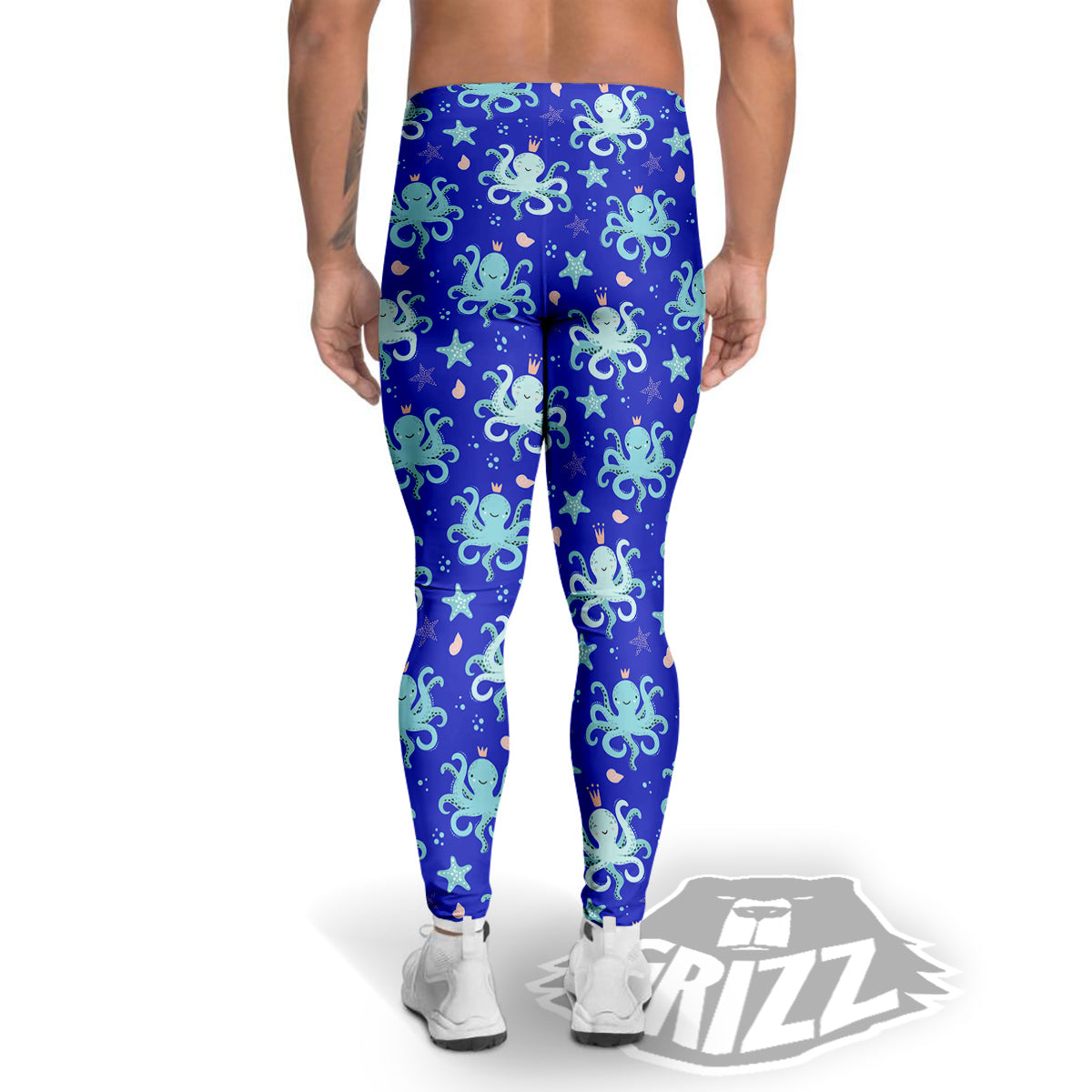 Octopus Cute Print Pattern Men's Leggings-grizzshop