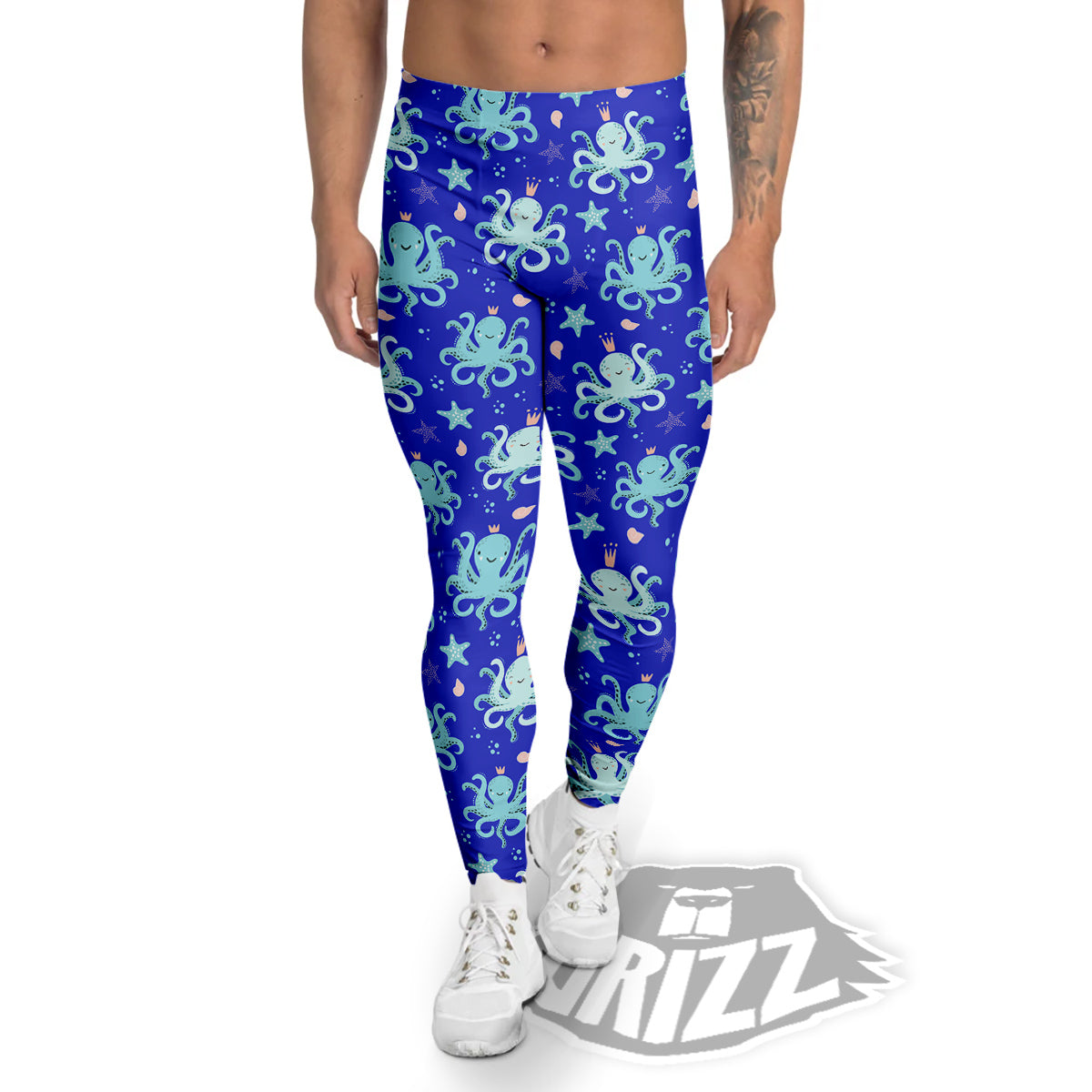 Octopus Cute Print Pattern Men's Leggings-grizzshop