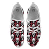 Octopus Skull Red Print Pattern White Athletic Shoes-grizzshop