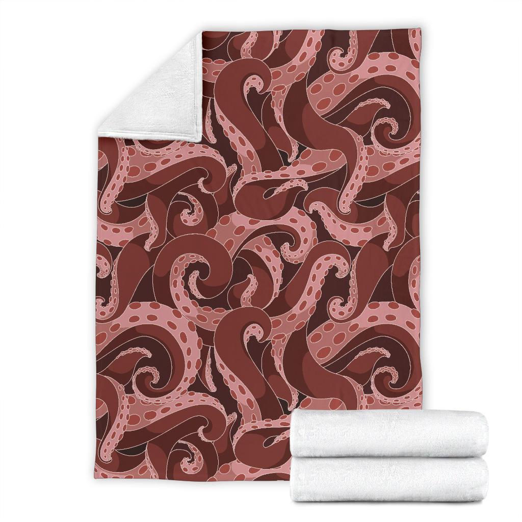 Octopus Squid Tentacle Pattern Print Blanket-grizzshop