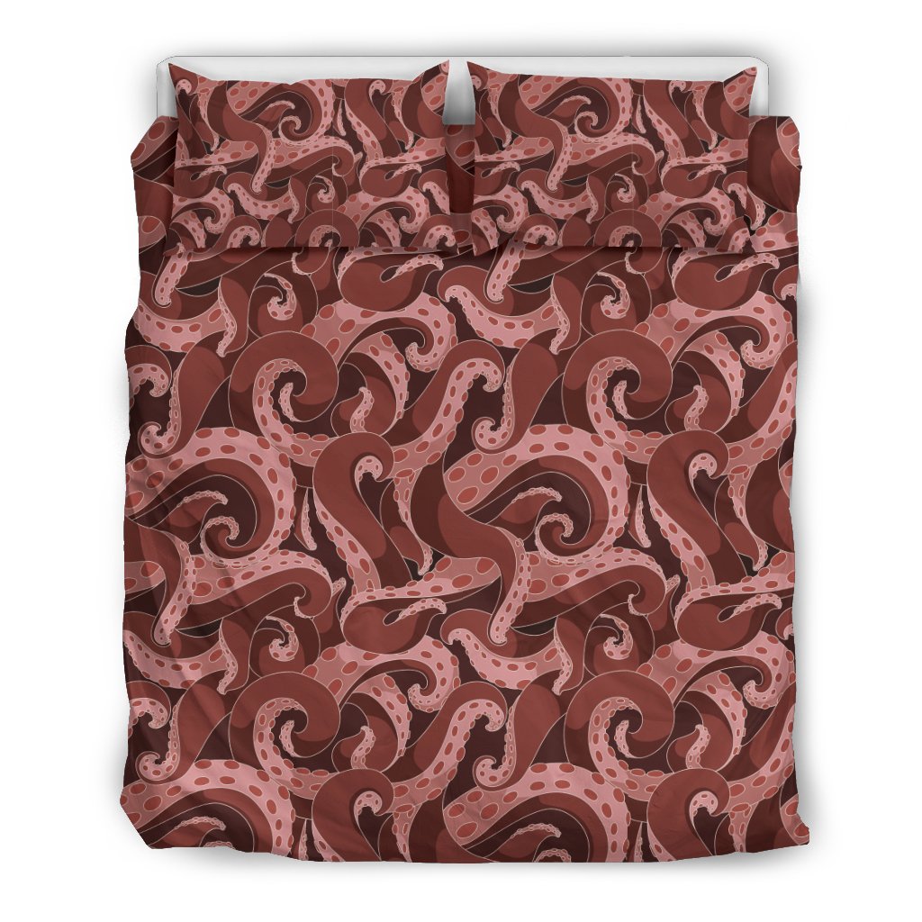 Octopus Squid Tentacle Pattern Print Duvet Cover Bedding Set-grizzshop