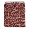 Octopus Squid Tentacle Pattern Print Duvet Cover Bedding Set-grizzshop