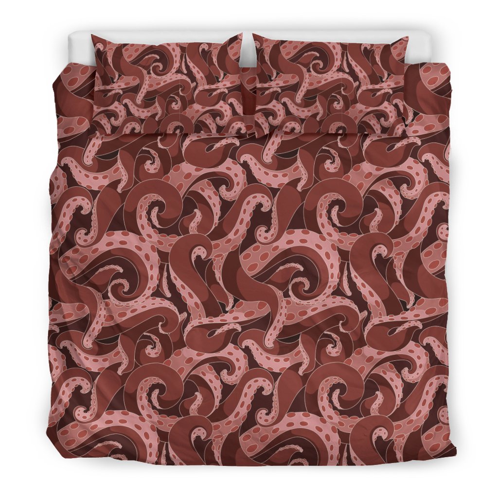 Octopus Squid Tentacle Pattern Print Duvet Cover Bedding Set-grizzshop